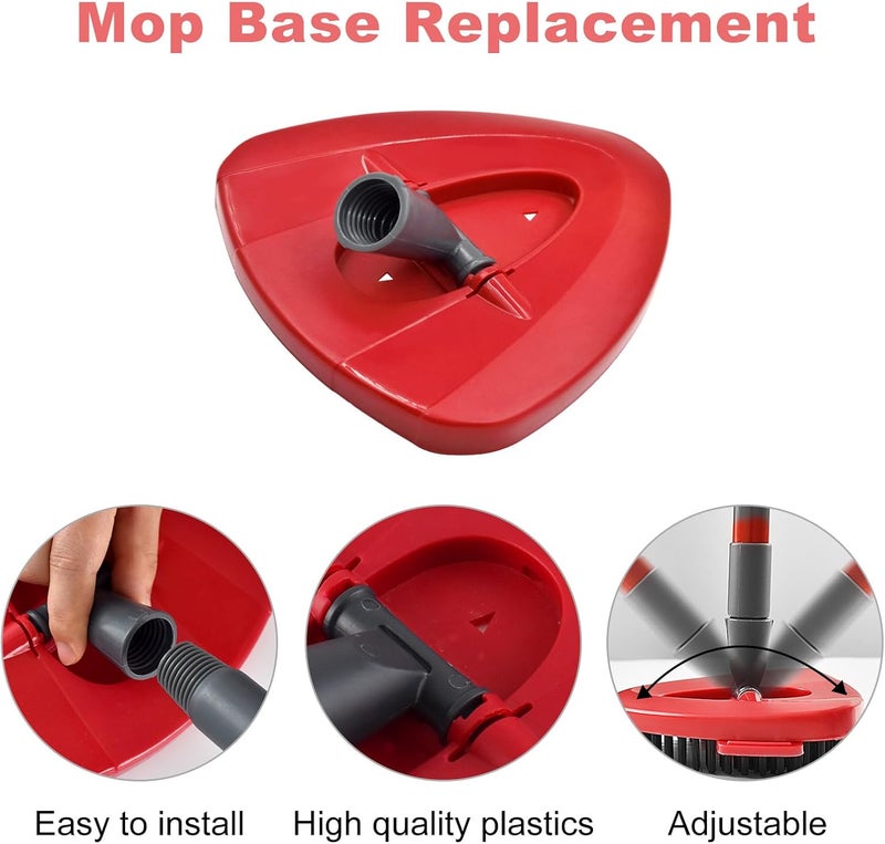 Hezane Mop Handle for Ocedar,Spin Mop Replacement Head Base Compatible with O Cedar,4-Section Spin Mop Handles and Base for EasyWring Spin Mop - Image 3